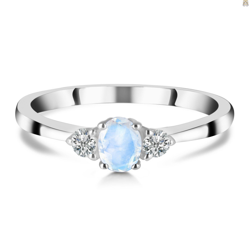 Moonstone & White Topaz Ring RBM-RDR-2542.