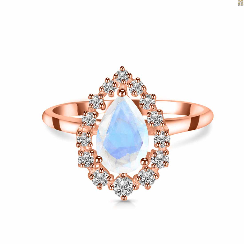 Moonstone & White Topaz Ring RBM-RDR-2770.