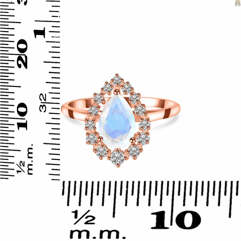 Moonstone & White Topaz Ring RBM-RDR-2770.