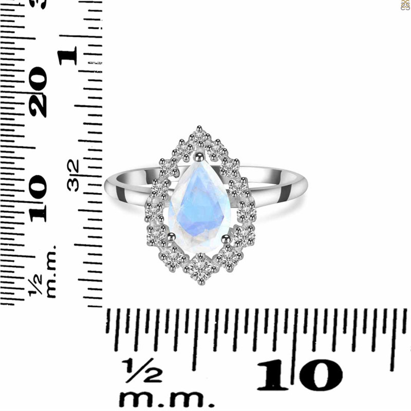 Moonstone & White Topaz Ring RBM-RDR-2770.