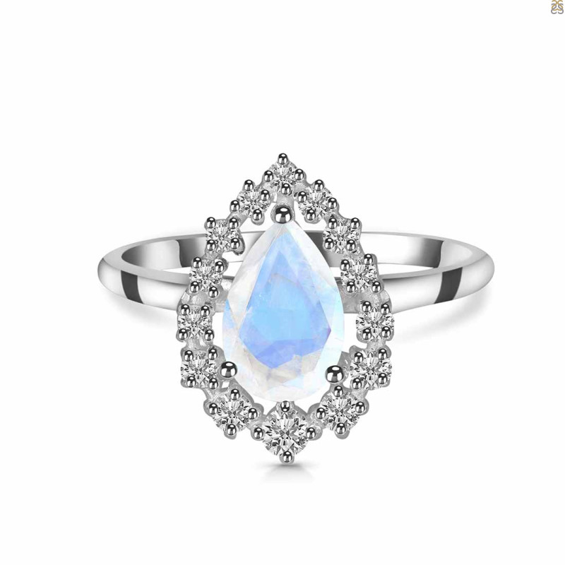 Moonstone & White Topaz Ring RBM-RDR-2770.