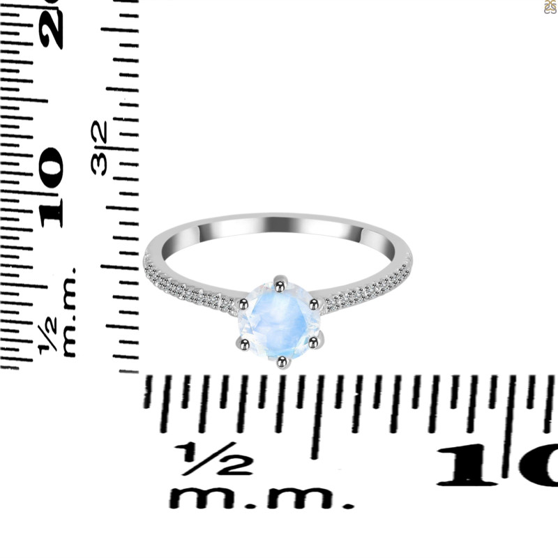 Moonstone & White Topaz Ring RBM-RDR-3144.