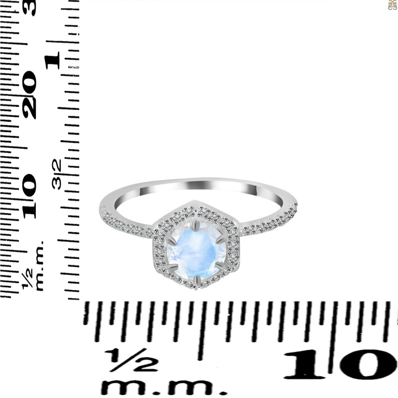 Moonstone & White Topaz Ring RBM-RDR-3146.