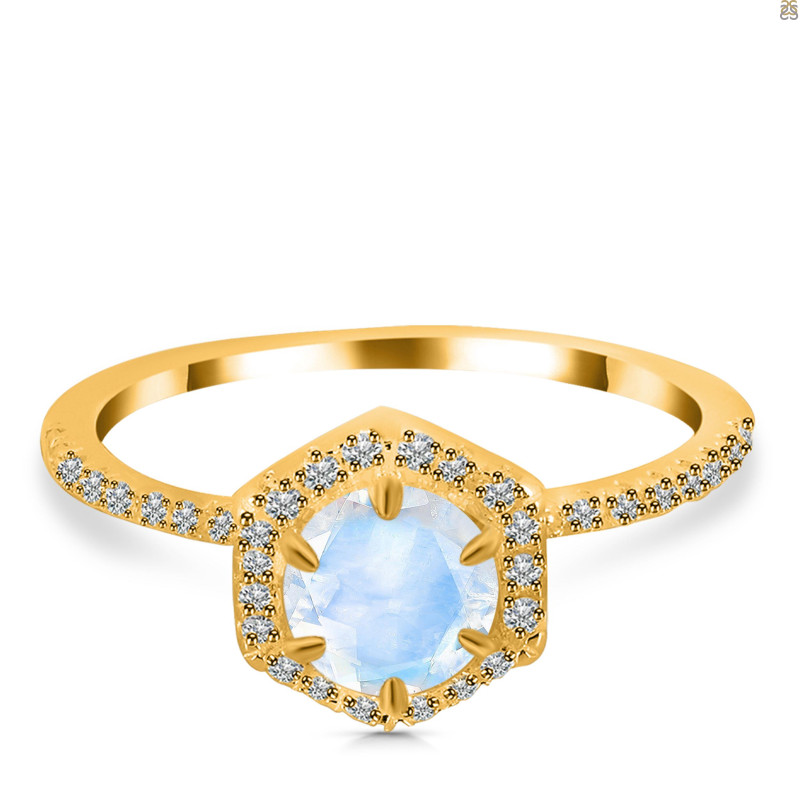 Moonstone & White Topaz Ring RBM-RDR-3146.