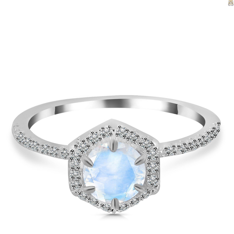 Moonstone & White Topaz Ring RBM-RDR-3146.
