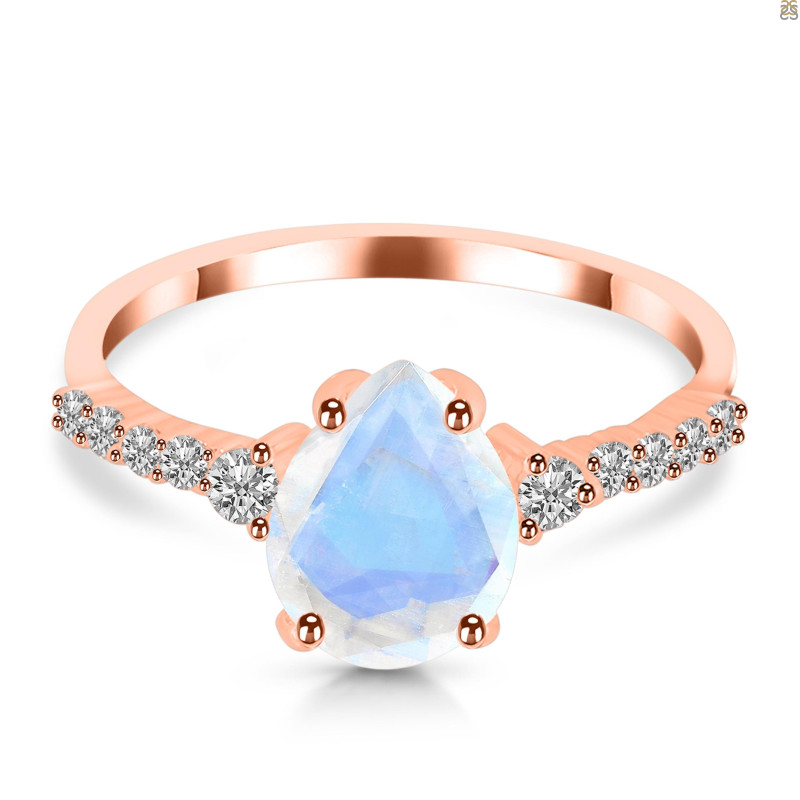 Moonstone & White Topaz Ring RBM-RDR-3148.