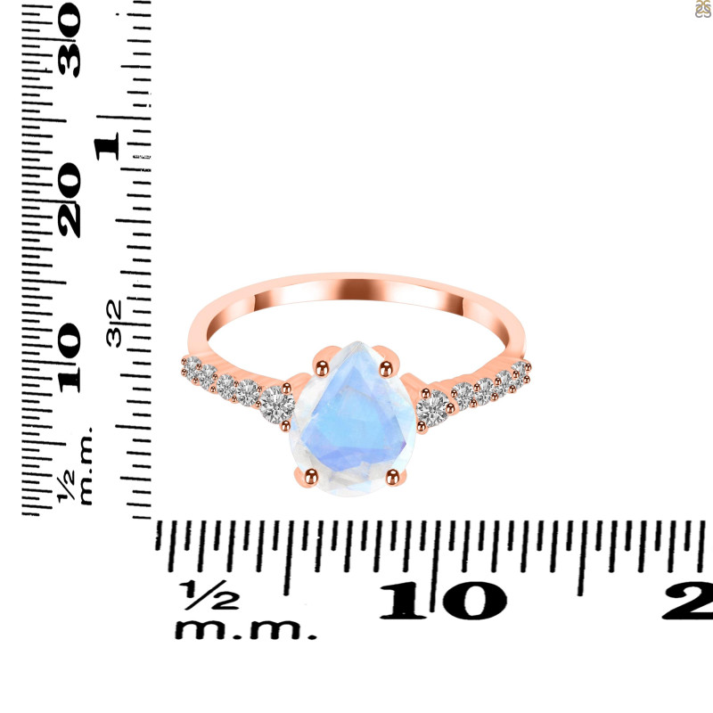 Moonstone & White Topaz Ring RBM-RDR-3148.