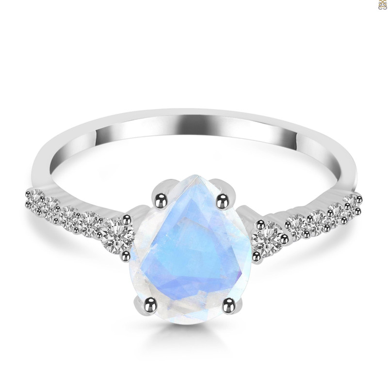 Moonstone & White Topaz Ring RBM-RDR-3148.