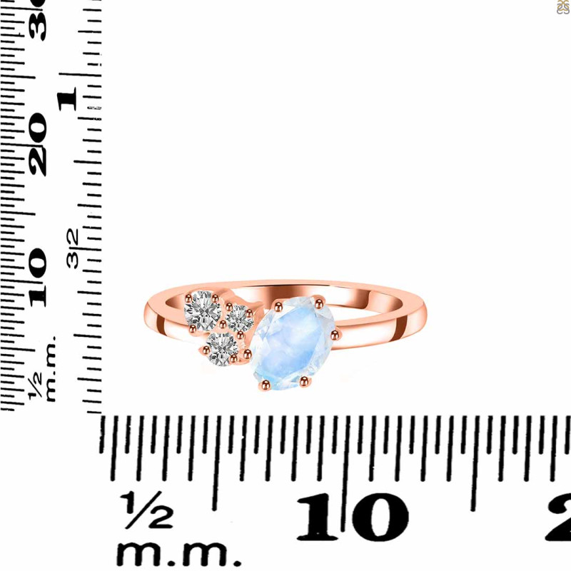 Moonstone & White Topaz Ring RBM-RDR-3153.