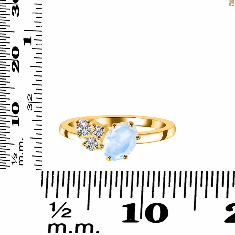 Moonstone & White Topaz Ring RBM-RDR-3153.