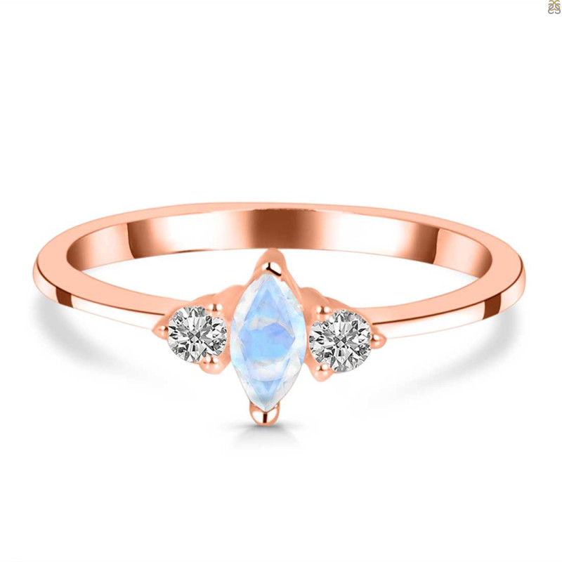 Moonstone & White Topaz Ring RBM-RDR-3155.