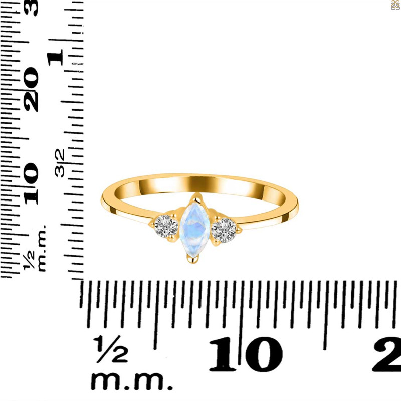 Moonstone & White Topaz Ring RBM-RDR-3155.
