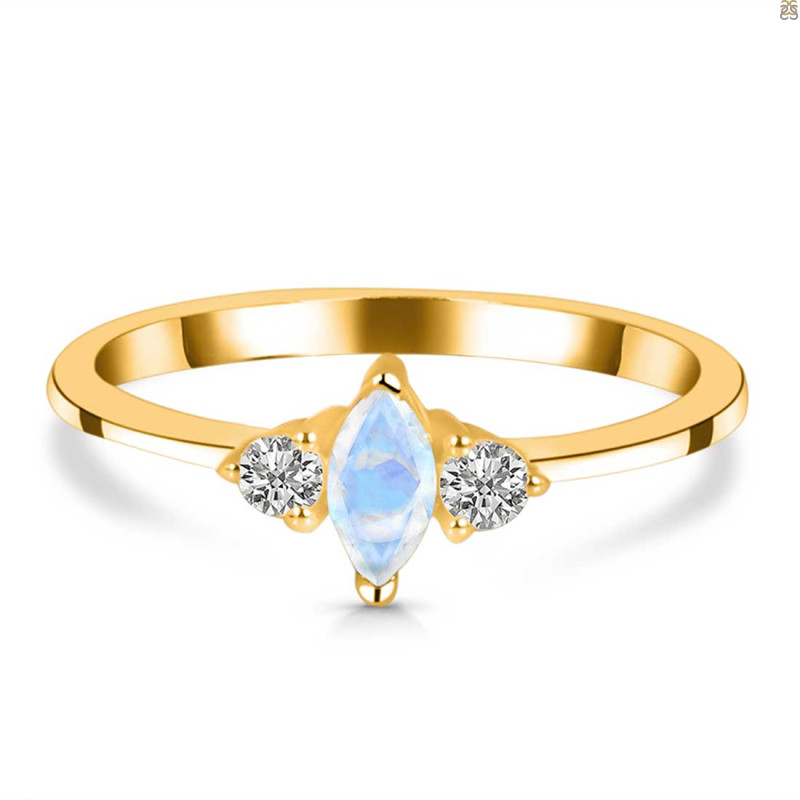 Moonstone & White Topaz Ring RBM-RDR-3155.