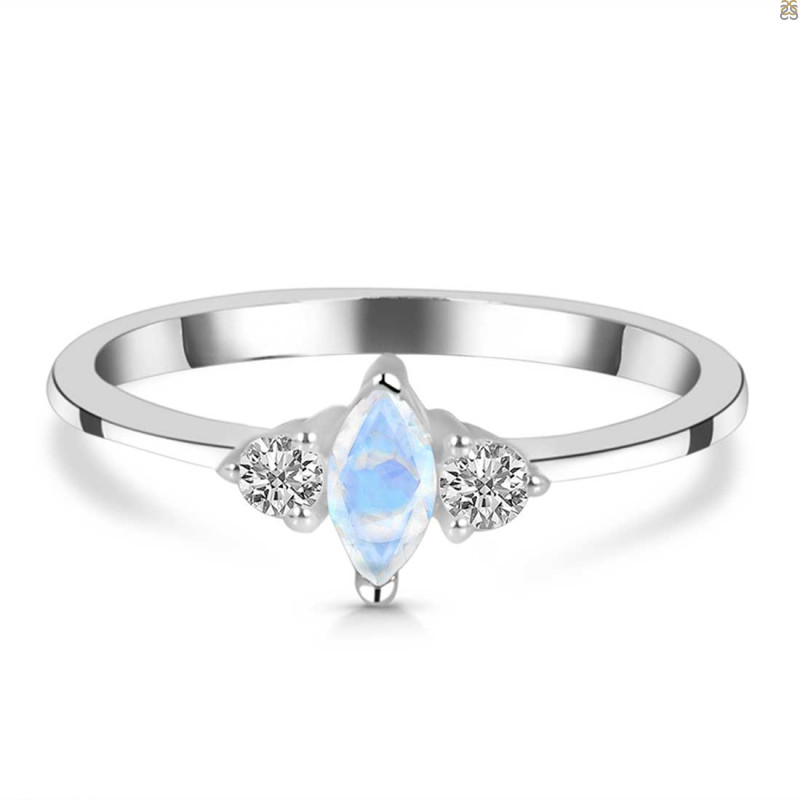 Moonstone & White Topaz Ring RBM-RDR-3155.