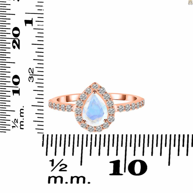 Moonstone & White Topaz Ring RBM-RDR-3161.