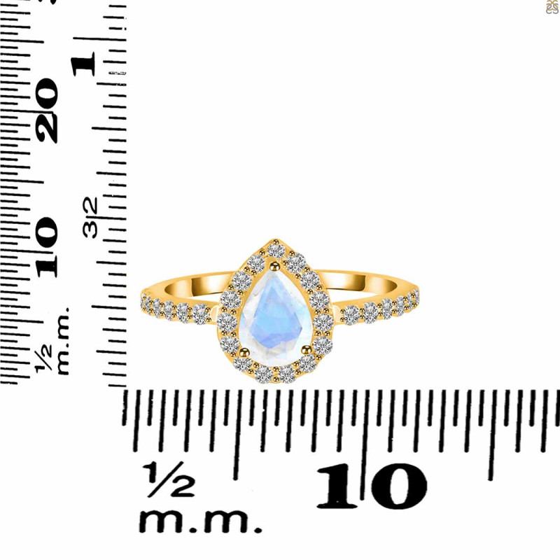 Moonstone & White Topaz Ring RBM-RDR-3161.