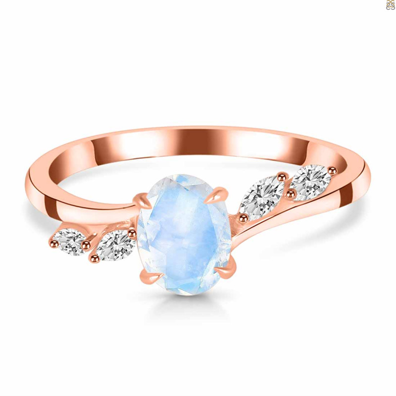 Moonstone & White Topaz Ring RBM-RDR-3163.
