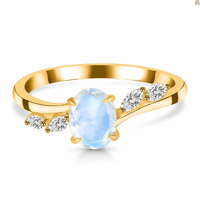 Moonstone & White Topaz Ring RBM-RDR-3163.