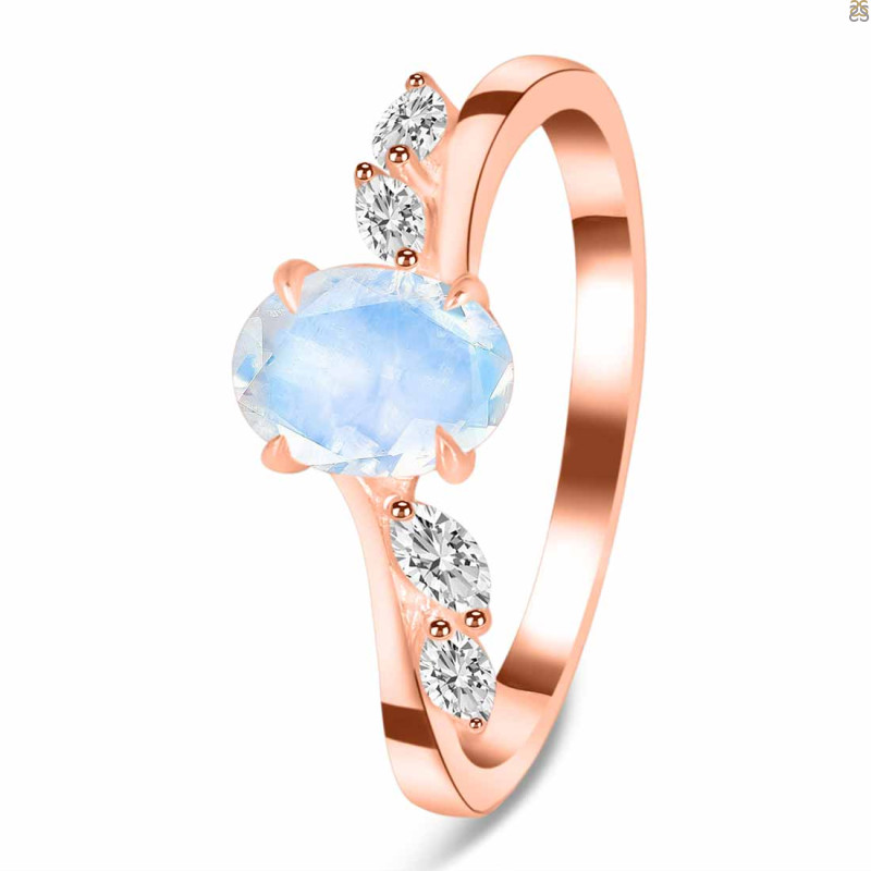 Moonstone & White Topaz Ring RBM-RDR-3163.