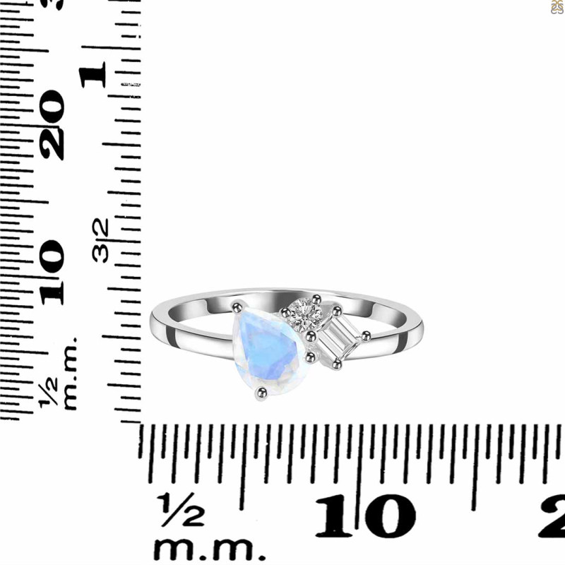 Moonstone & White Topaz Ring RBM-RDR-3199.