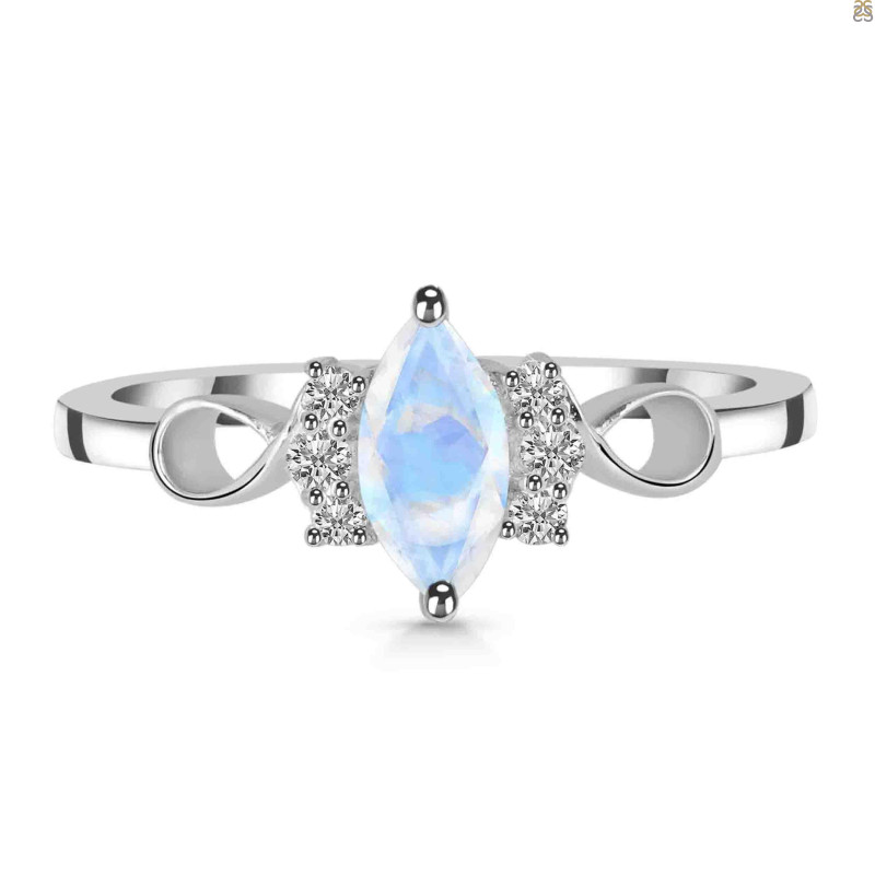 Moonstone & White Topaz Ring RBM-RDR-349.