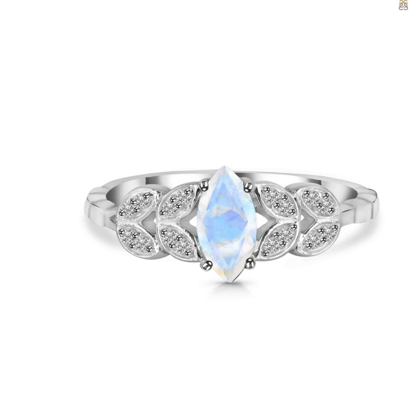Moonstone & White Topaz Ring RBM-RDR-355.