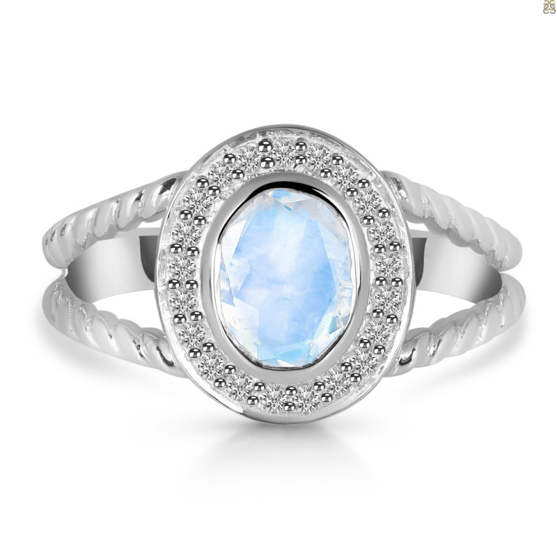 Moonstone & White Topaz Ring RBM-RDR-359.