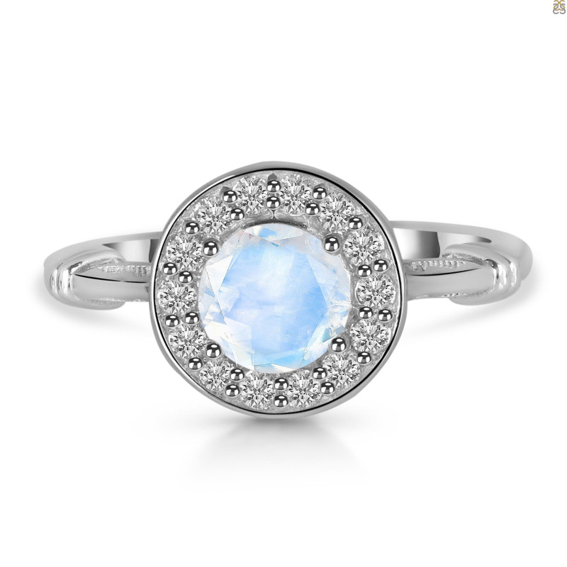 Moonstone & White Topaz Ring RBM-RDR-364.