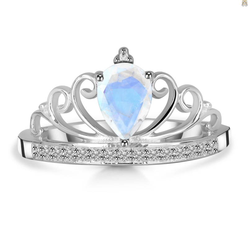 Moonstone & White Topaz Ring RBM-RDR-365.