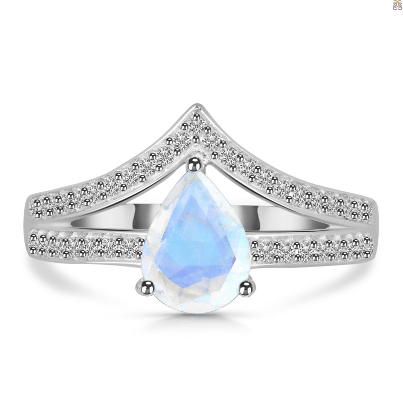 Moonstone & White Topaz Ring RBM-RDR-372.