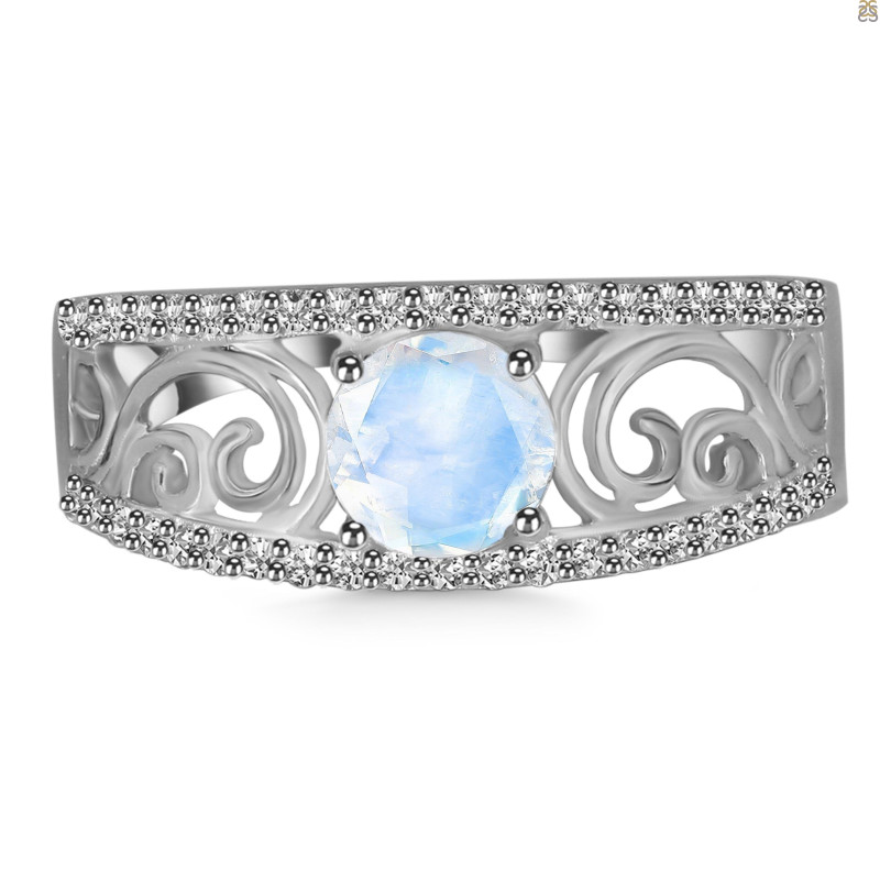 Moonstone & White Topaz Ring RBM-RDR-375.