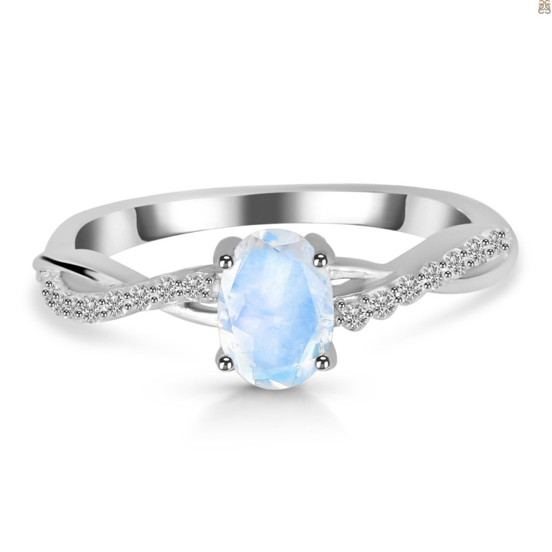 Moonstone & White Topaz Ring RBM-RDR-376.