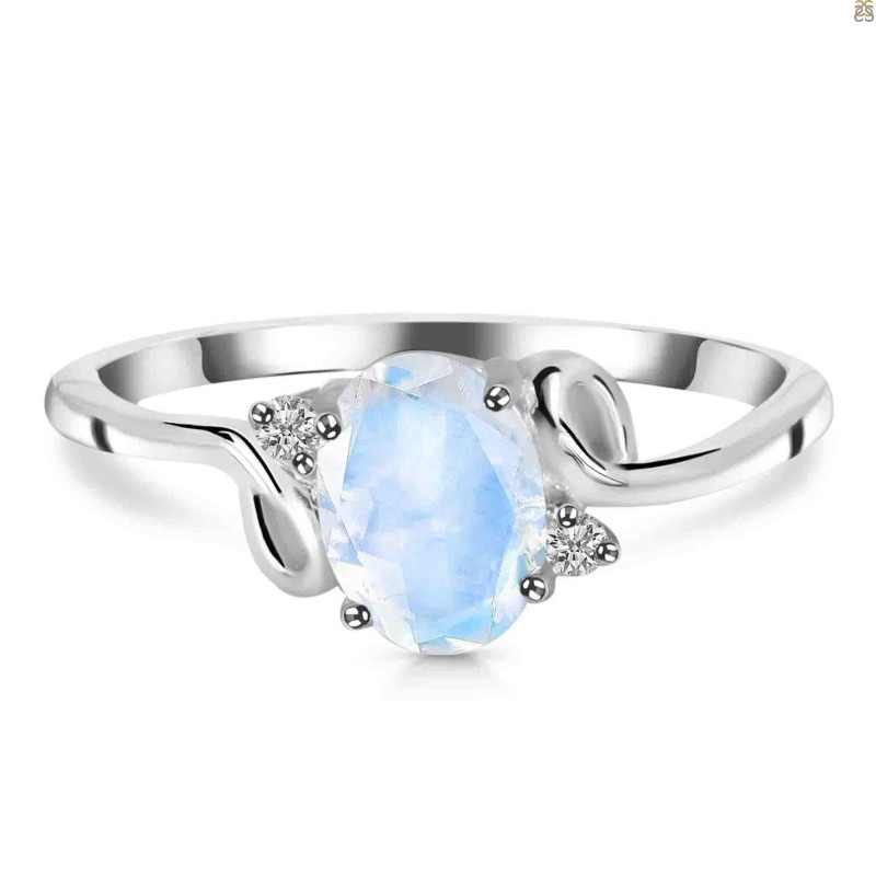Moonstone & White Topaz Ring RBM-RDR-383.