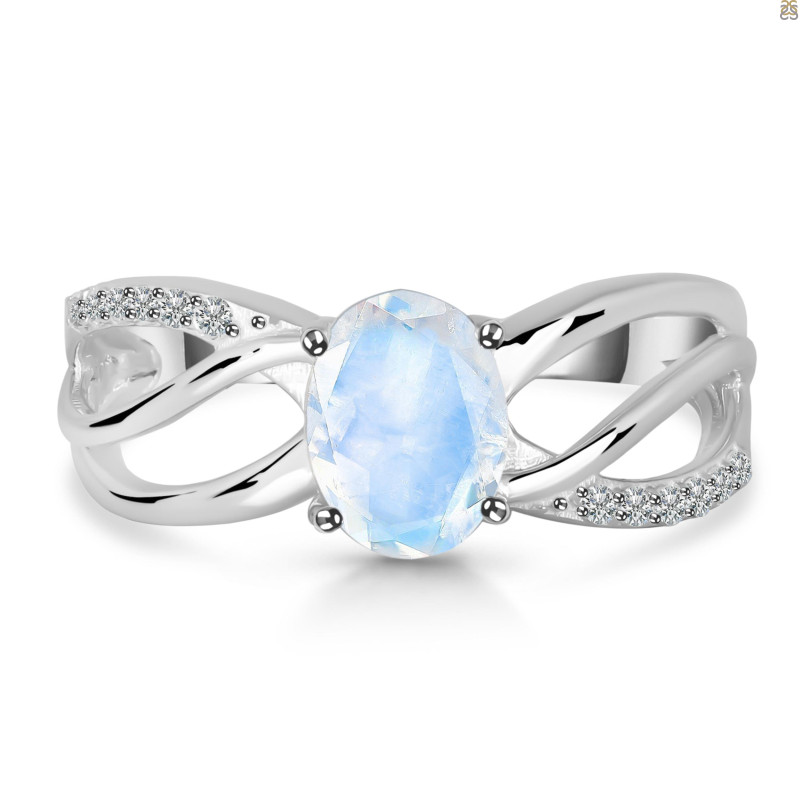 Moonstone & White Topaz Ring RBM-RDR-395.