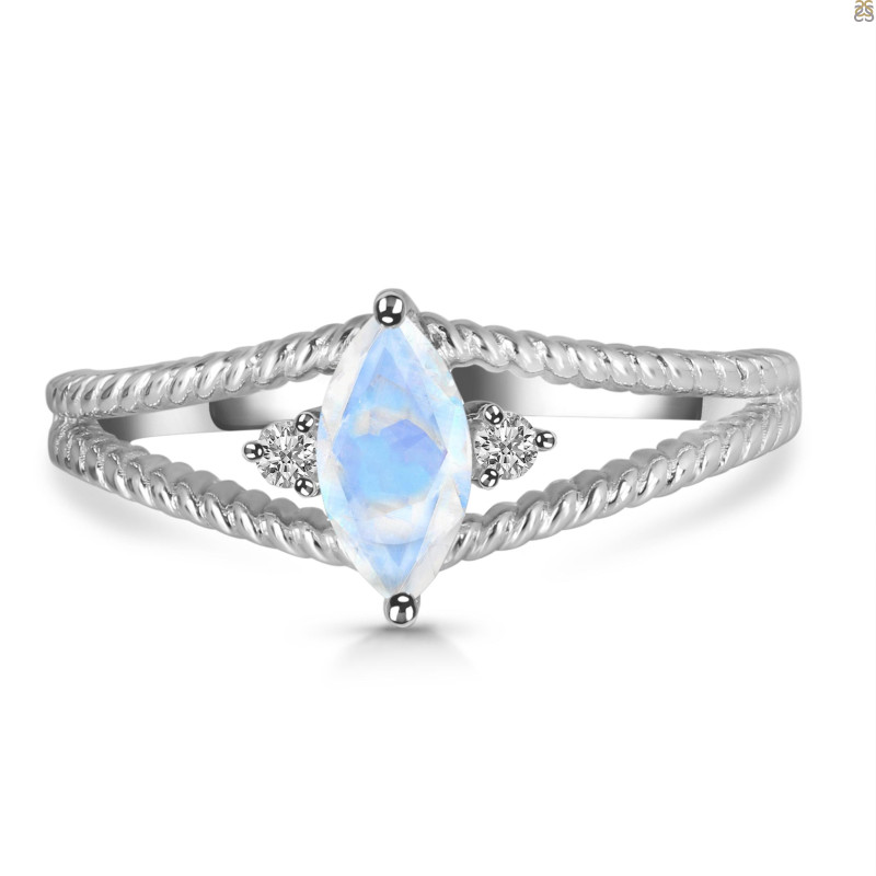 Moonstone & White Topaz Ring RBM-RDR-396.