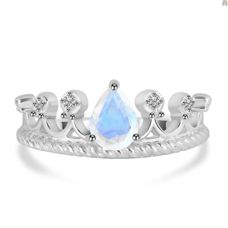 Moonstone & White Topaz Ring RBM-RDR-405.