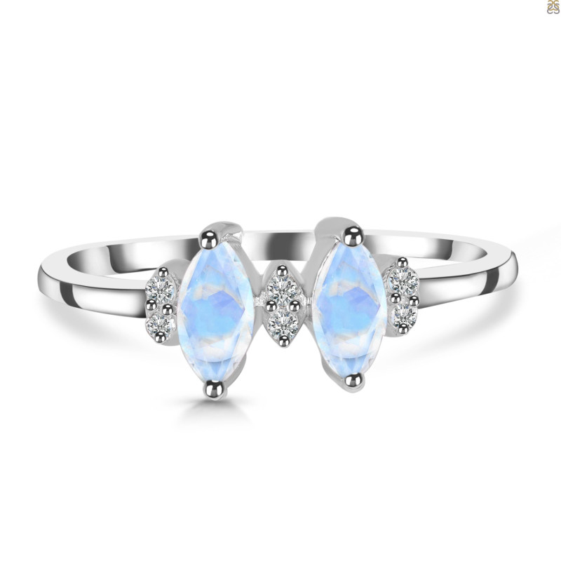 Moonstone & White Topaz Ring RBM-RDR-418.