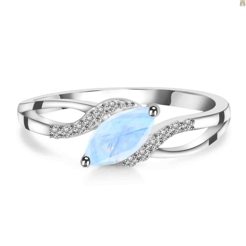 Moonstone & White Topaz Ring RBM-RDR-422.