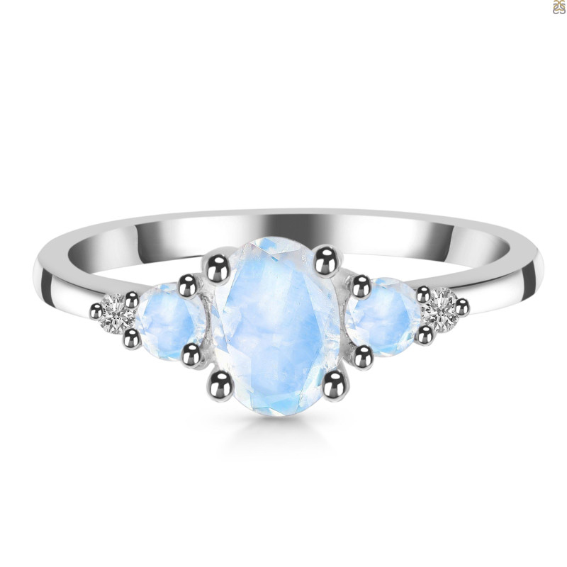 Moonstone & White Topaz Ring RBM-RDR-434.