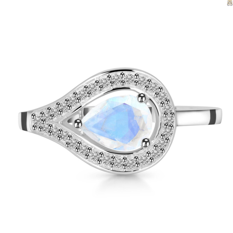 Moonstone & White Topaz Ring RBM-RDR-438.