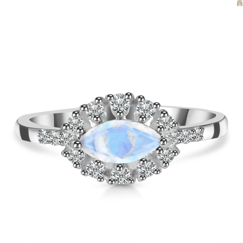 Moonstone & White Topaz Ring RBM-RDR-446.
