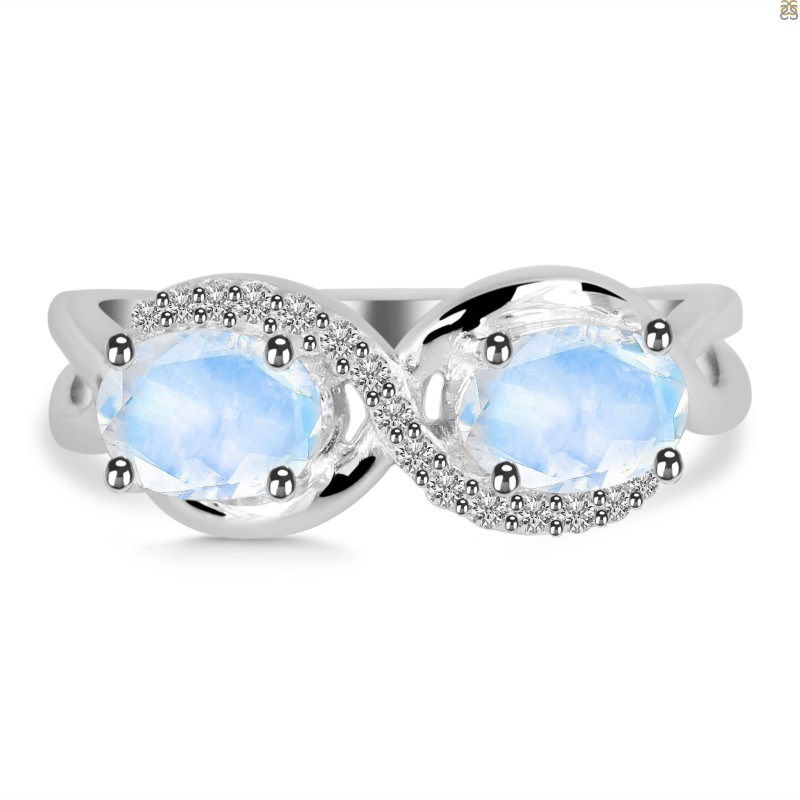 Moonstone & White Topaz Ring RBM-RDR-456.
