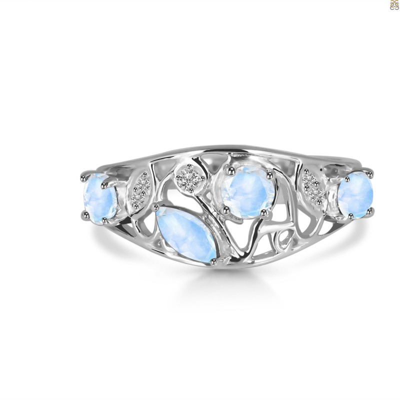 Moonstone & White Topaz Ring RBM-RDR-459.