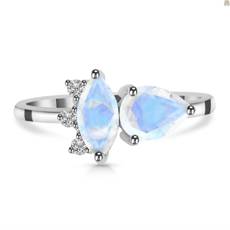 Moonstone & White Topaz Ring RBM-RDR-464.