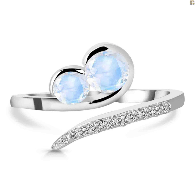Moonstone & White Topaz Ring RBM-RDR-470.
