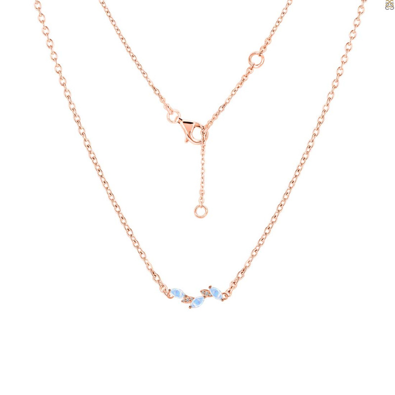 Moonstone & White Topaz Necklace RBM-RDN-460.