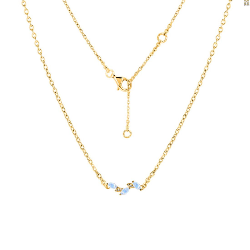 Moonstone & White Topaz Necklace RBM-RDN-460.