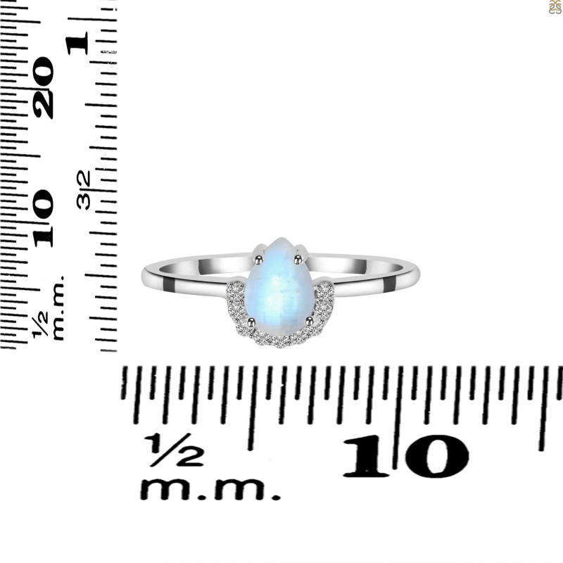 Moonstone & White Topaz Ring RBM-RR-170.