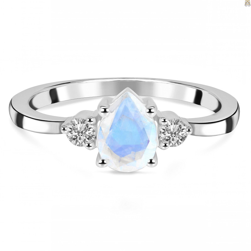 Moonstone & White Topaz Ring RBM-RR-335.