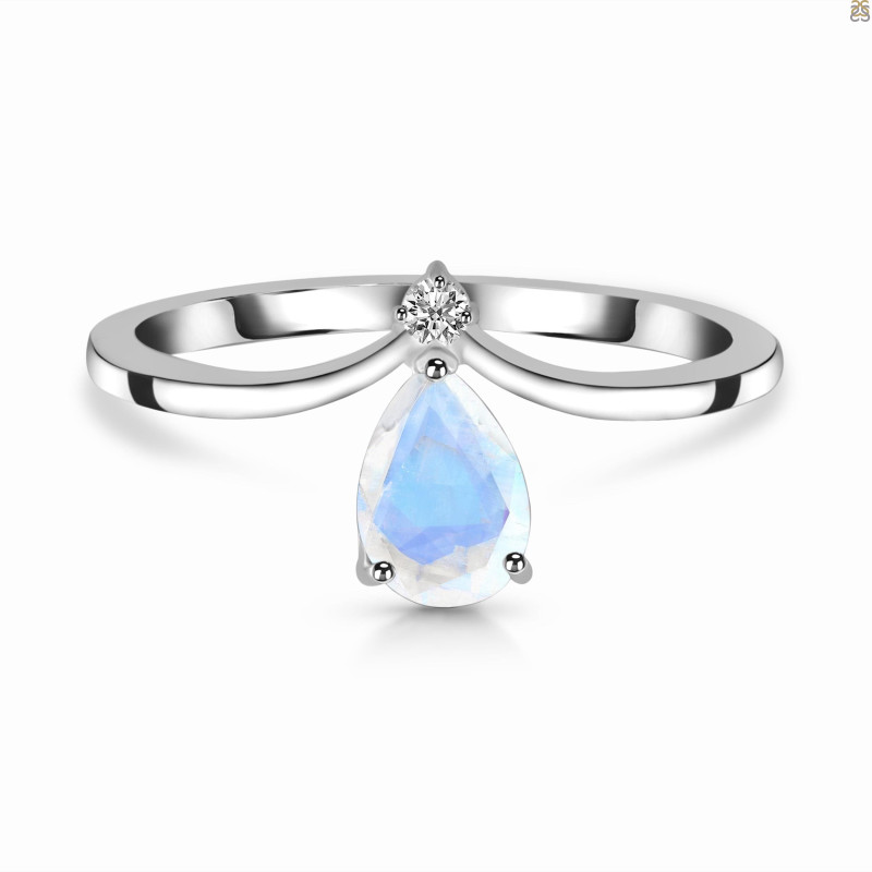 Moonstone & White Topaz Ring RBM-RR-374.
